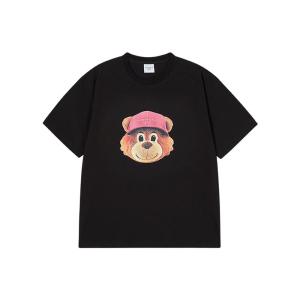 3D AC BEAR FACE SHORT SLEEVE T-SHIRT BLACK