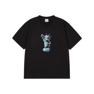 AC BEAR STATUE OF LIBERTY SHORT SLEEVE T-SHIRT BLACK