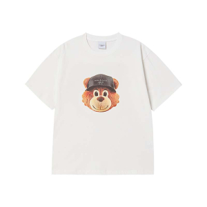 3D AC BEAR FACE SHORT SLEEVE T-SHIRT CREAM