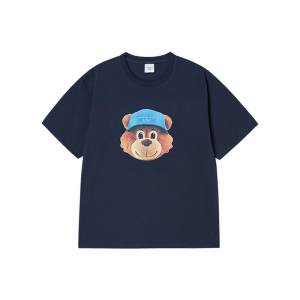 3D AC BEAR FACE SHORT SLEEVE T-SHIRT NAVY